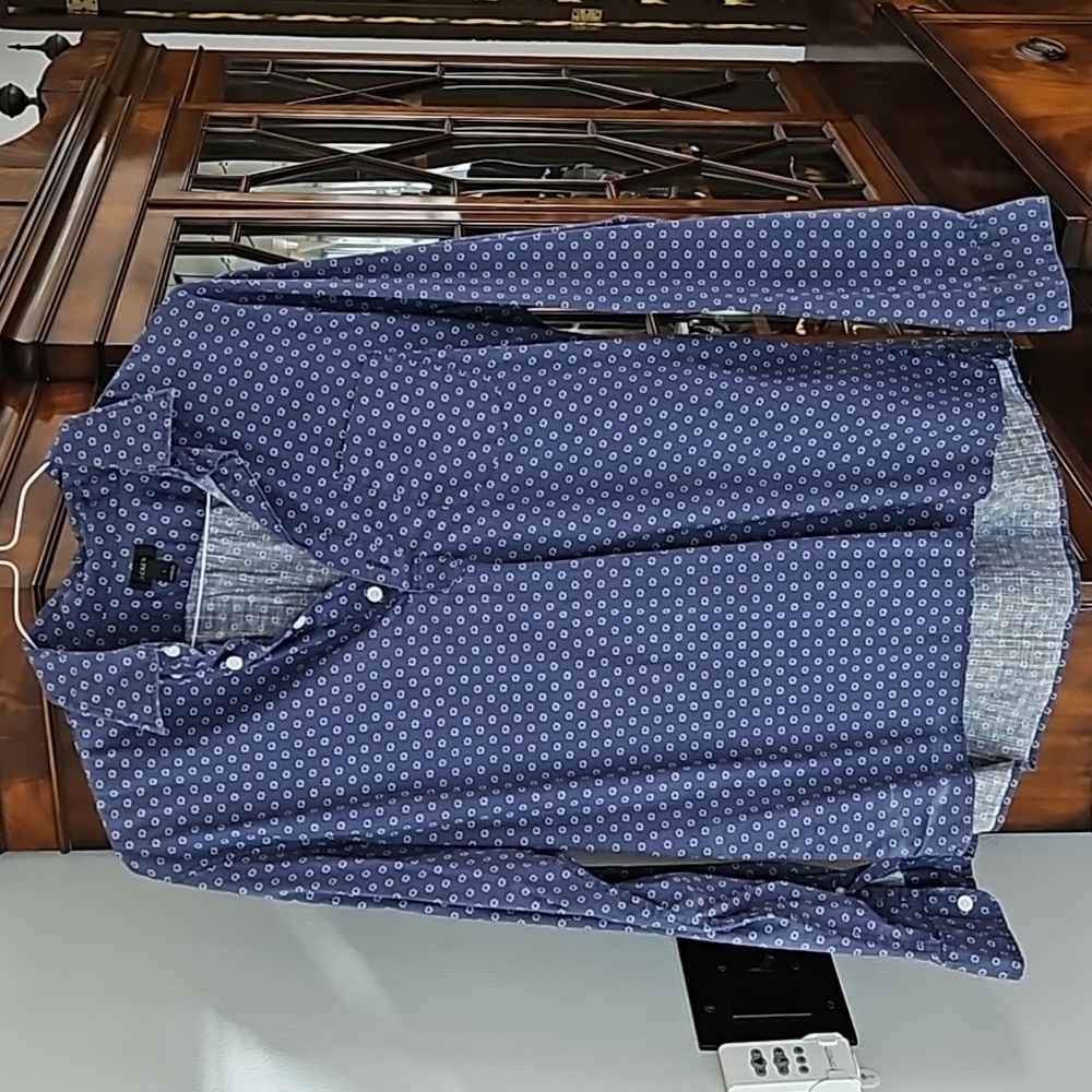 J Crew Half Button LS Shirt